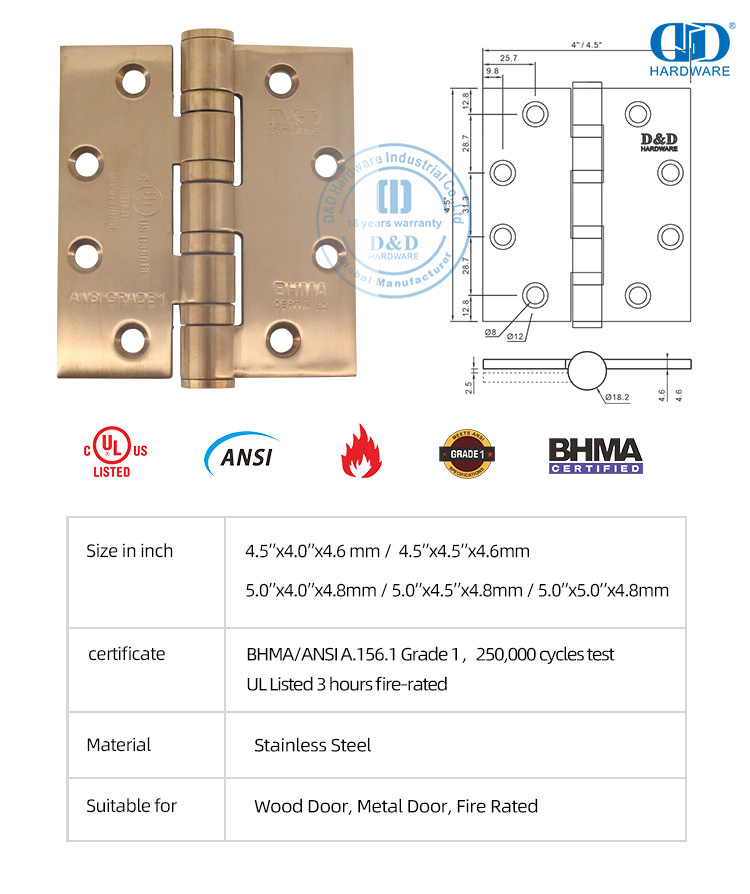 Fireproof Door Hinge