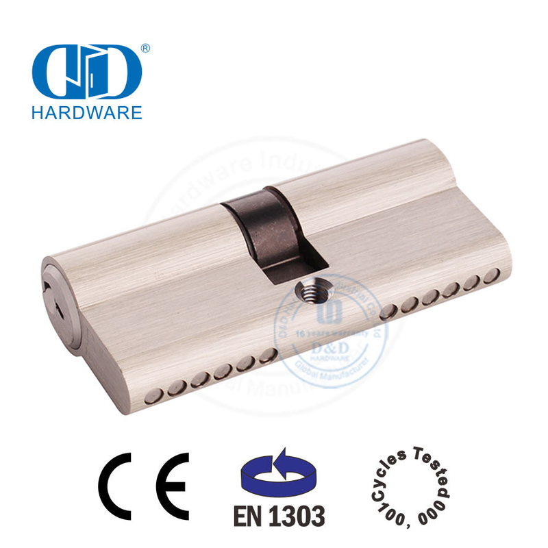 BS EN1303 Satin Nickel Solid Brass Euro Lock Cylinder-DDLC003-70mm-SN