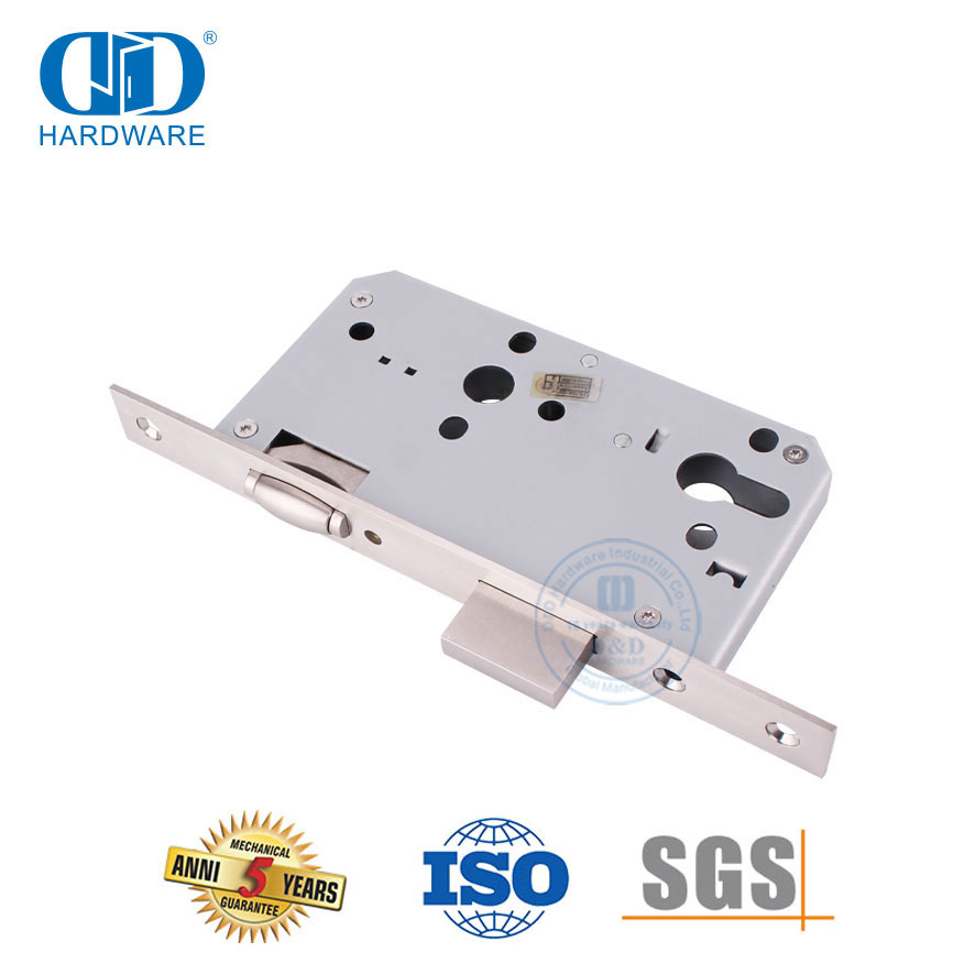 SUS 304 Euro Mortise Roller Bolt Dead Lock for Metal Door-DDML010-6072-SSS