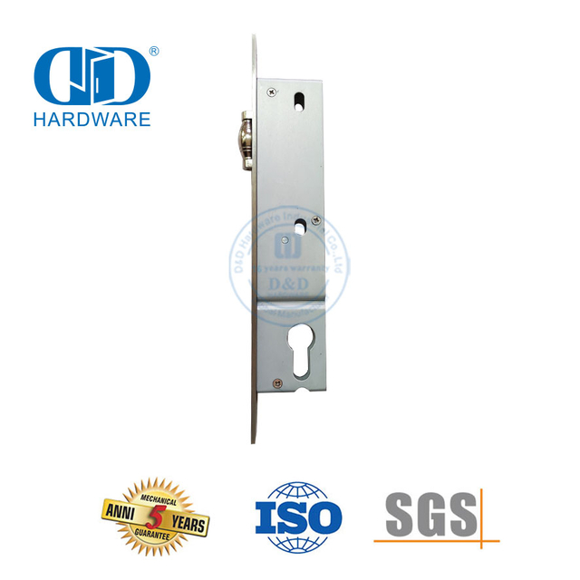 Stainless Steel Square Forend Narrow Mortise Lock with Roller Bolt-DDML022-3085