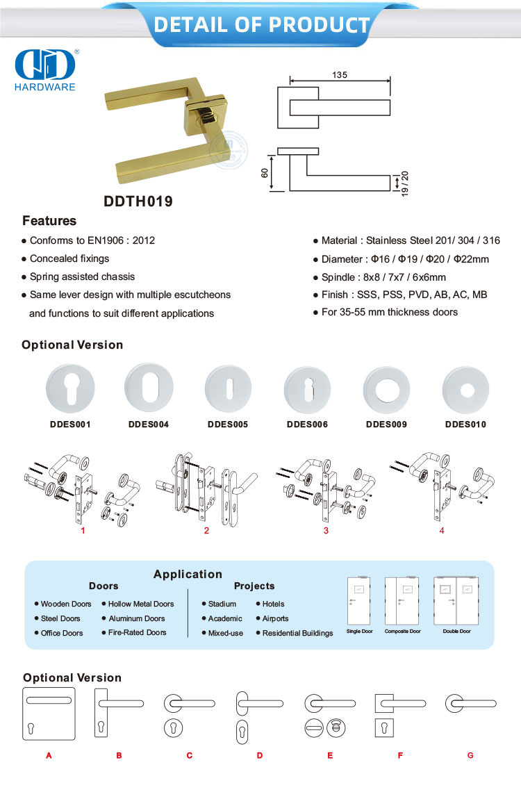 Golden Lever Handles