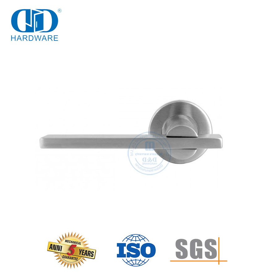 Simple Elegant Design Main Door Hardware Flat Tubular Lever Handle-DDTH041-SSS