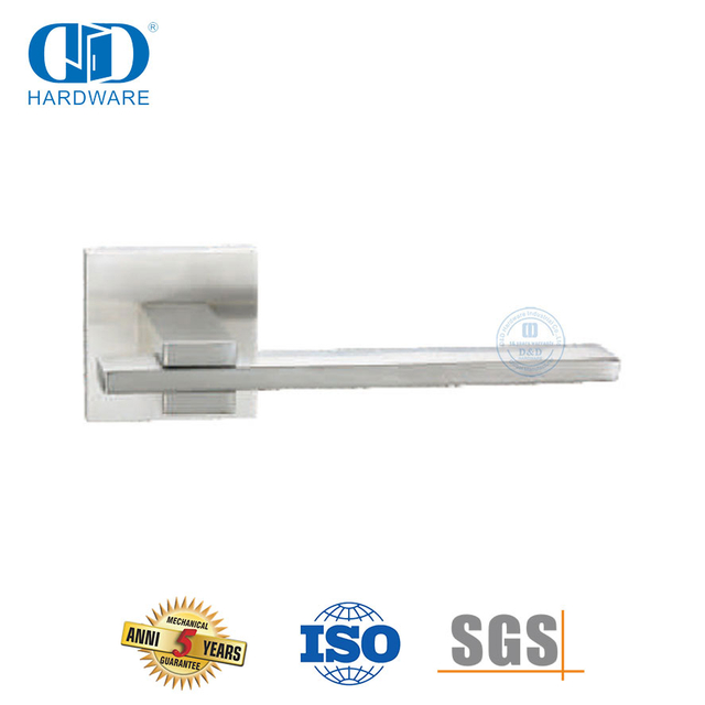 Stainless Steel Silver Outdoor Door Handle Lever for Metal Door-DDTH047-SSS
