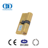 EN 1303 Polished Brass Double Key Lock Cylinder for Wooden Door-DDLC003-60mm-PB