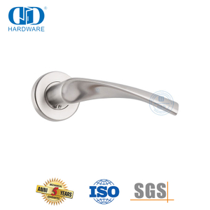 SUS 304 Streamline Type Solid Lever Door Handle for Metal Door-DDSH002-SSS