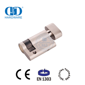 Satin Nickel Half Cylinder with Thumb Turn with EN 1303 Certification-DDLC009-45mm-SN