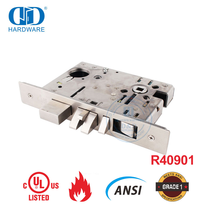 UL Fire Rated High Security ANSI Door Mortise Lock for Apartment Building-DDAL20