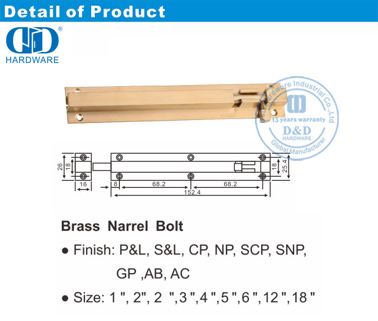 Latch Door Bolt