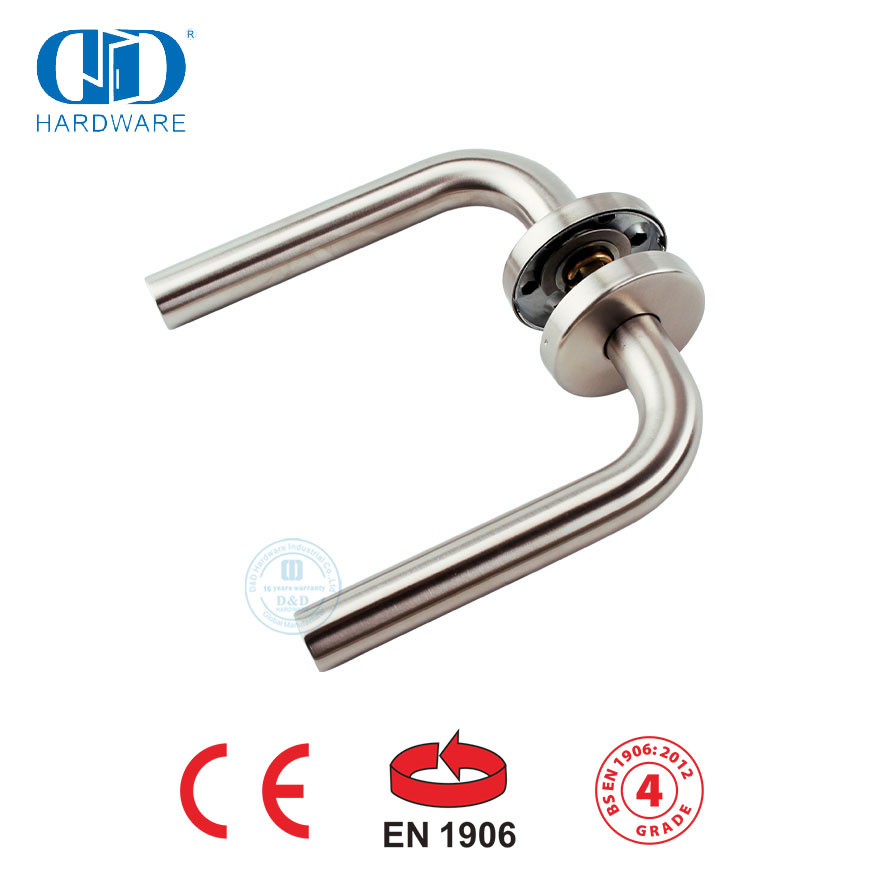 Furniture Hardware Accessories EN 1906 Bedroom Door Hollow Lever Handle-DDTH002-SSS