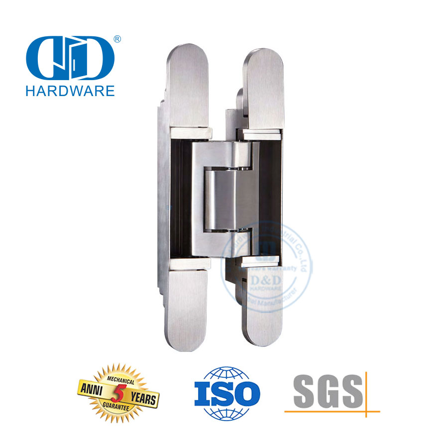 Stainless Steel 180 Degree 3D Adjustable After Installed Hidden Door Hinge-DDCH018