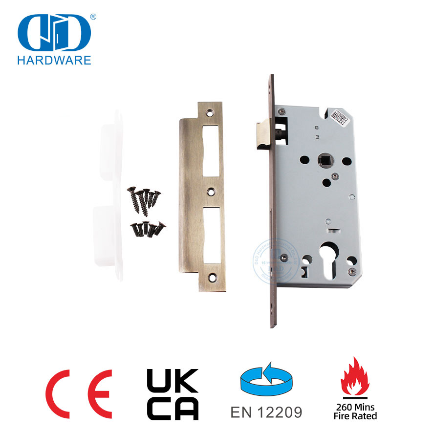 Antique Brass CE Certification EN 1634 Fireproof Sash Door Lock-DDML009-5572-AB