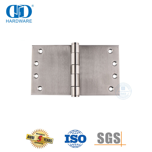 Door Hardware Accessories Fitting SUS 304 Wide Throw Door Hinge-DDSS049-100x180x3.4mm