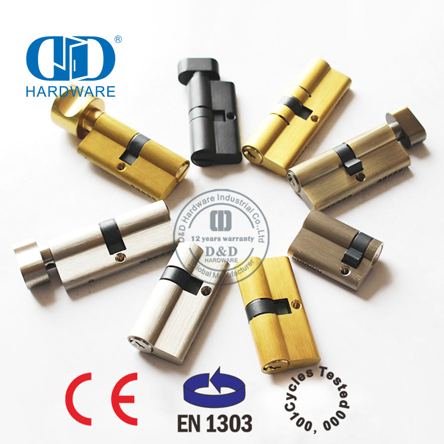 Euro Profile EN1303 Brass Security Commercial Door Key Lock Cylinders