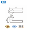 Bedroom Door Hardware Door Lever Right Angle Hollow Handle-DDTH035-SSS