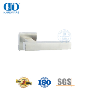 SUS 304 T Shape Square Rosette Soid Lever Handle for Office Building-DDSH053-SSS