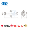 Hot Selling Heavy Duty 80-120KG 1250mm CE UL 10C Listed Fire Rated Door Closer with Back Check-DDDC040