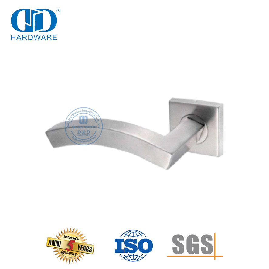 Architectural Door Hardware Stainless Steel Arch Shape Hollow Lever Handle-DDTH045-SSS