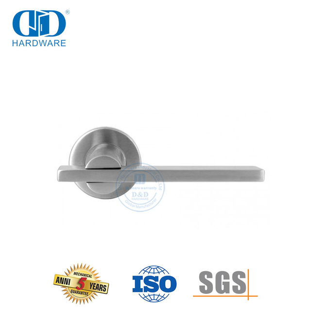 Simple Elegant Design Main Door Hardware Flat Tubular Lever Handle-DDTH041-SSS