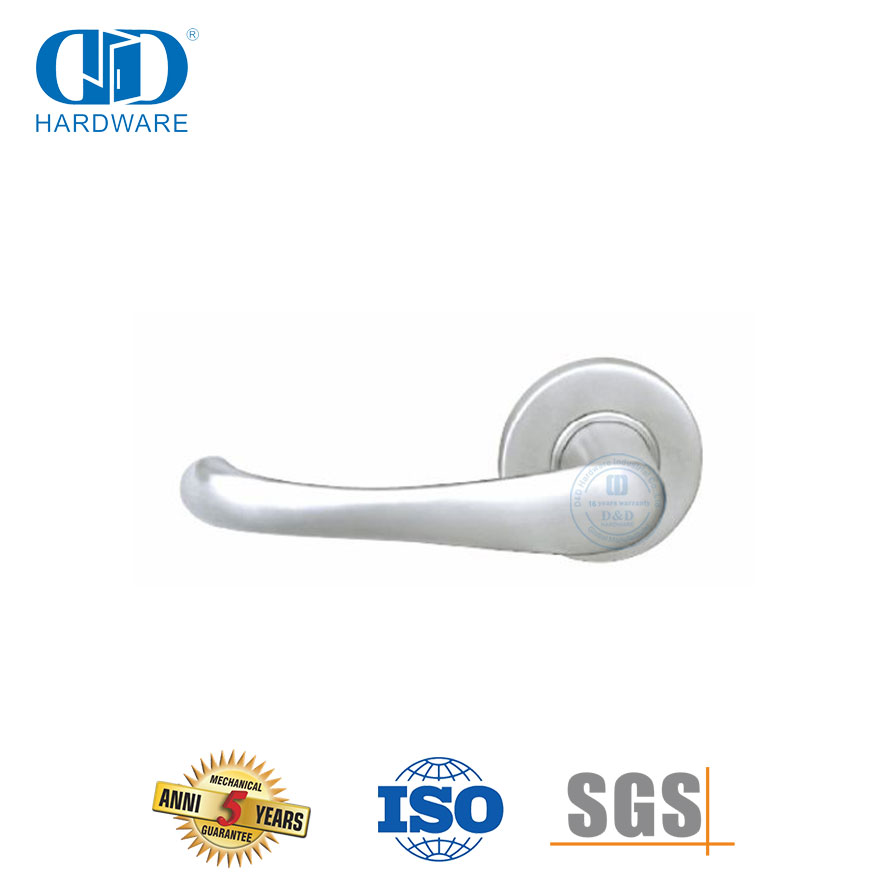 Hotel Entrance External Door Hardware Stainless Steel Solid Lever Handle-DDSH005-SSS