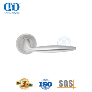 Stainless Steel Silver Solid Lever Commercial Exterior Door Handles-DDSH041-SSS