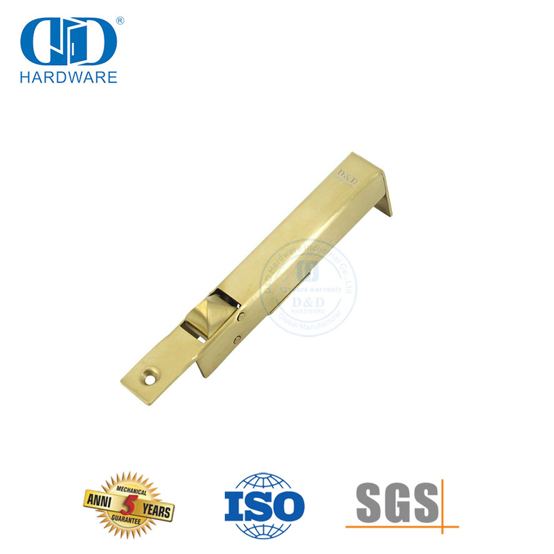 Satin Brass Sideways Left Right Hand Automatic Flush Door Bolt-DDDB023-SB