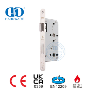 EN 12209 Certification Fire Rated Function Radius Forend Bathroom Door Lock-DDML012-5578-SSS