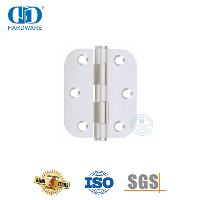 Stainless Steel Round Corner Flat Tip Concealed Bearing Door Hinge-DDSS047