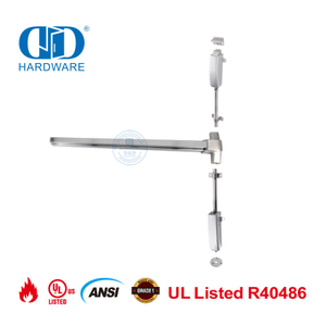 UL Door Hardware Vertical Rod Fire Rated Exit Touch Bar-DDPD006-SSS