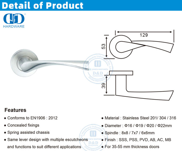 Wave Type Lever Handle
