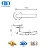 Luxury Stainless Steel Door Handle on Rosette for Front Door-DDTH025-SSS