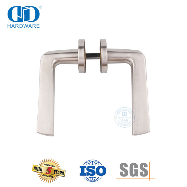 Stainless Steel Tube French Door Lever Handle for Shopping Mall Project-DDTH034-SSS