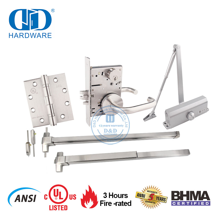 Architectural UL BHMA American Stainless Steel Fire Rated Ball Bearing Closet Furniture Hardware Detachable Toilet Restroom Door Hinge-DDSS004-FR-4.5x4.5x4.6mm