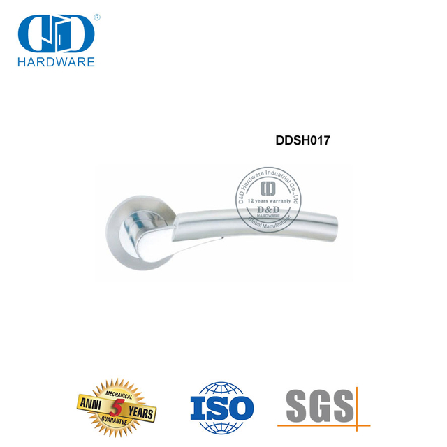 High Quality New Internal 304 Stainless Steel Tube Lever Type Door Handle-DDSH017-SSS