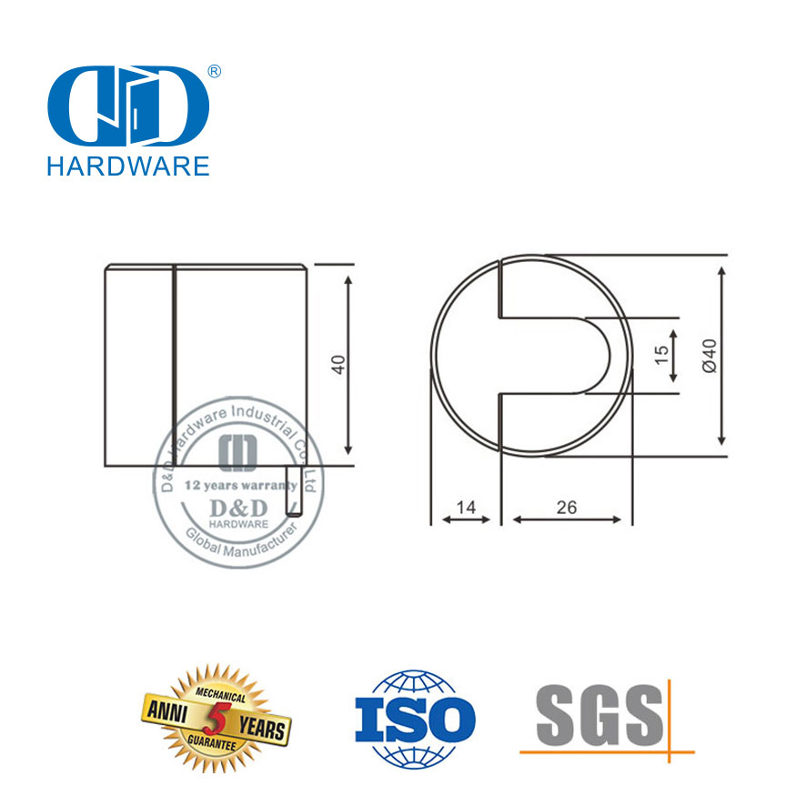 Modern Style Satin Stainless Steel Internal Door Stopper Floor Mounted Type-DDDS012-SSS