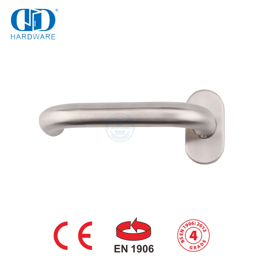 External Door Accessories Stainless Steel Elliptical Escutcheon Hollow Lever Handle-DDTH001-SSS