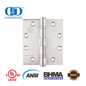 BHMA ANSI Grade 2 Fire Rated Outside Door Hinge for Commercial Building-DDSS001-ANSI-2-4.5x4x3.4mm
