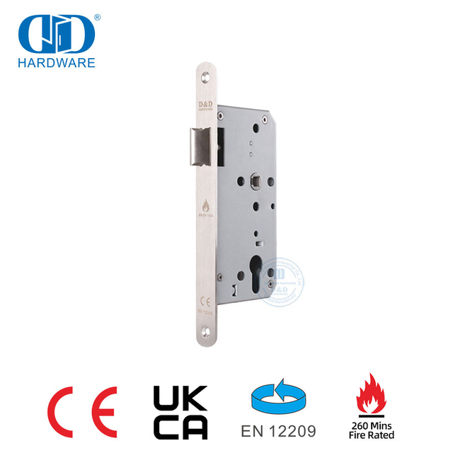 EN 12209 Certification Latch Bolt Door Lock with Radius Forend-DDML011-6072-SSS