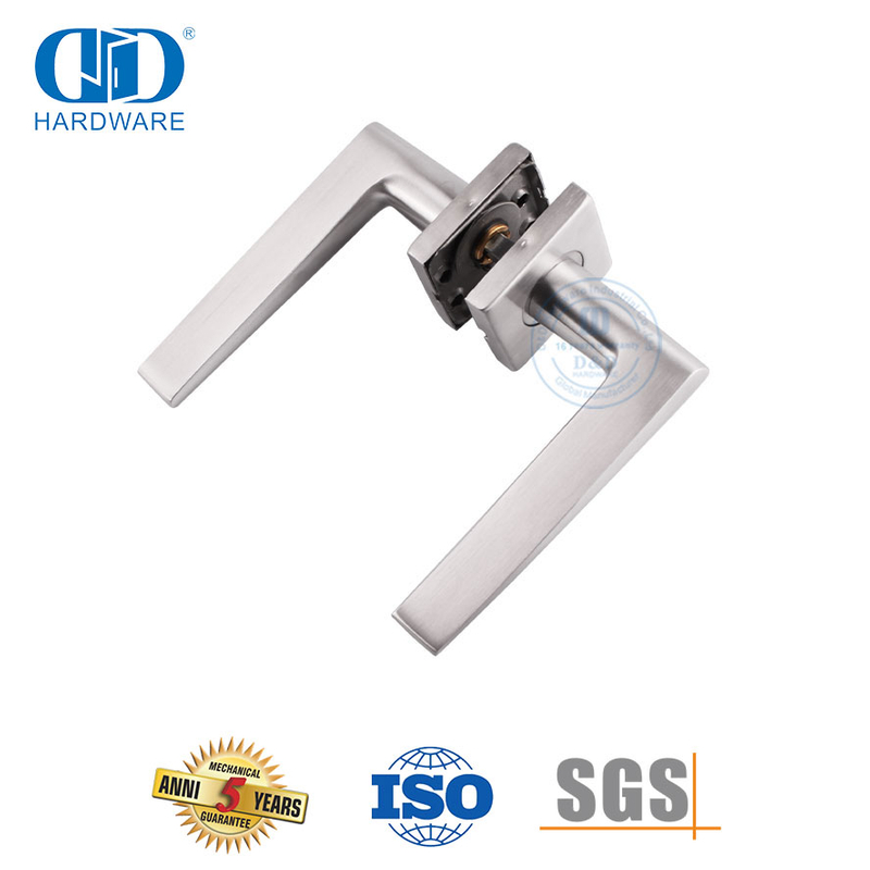 Stainless Steel 304 Square Rosette Silver Commercial Handle for Front Door-DDSH037-SSS