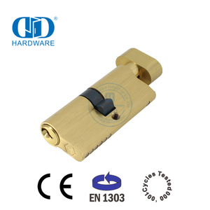 Wooden Door Hardware Knob Key Cylinder with EN 1303 Certification-DDLC004-70mm-SB