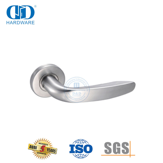 SUS 304 L Shape Round Corner Hollow Door Lever Handle-DDTH038-SSS