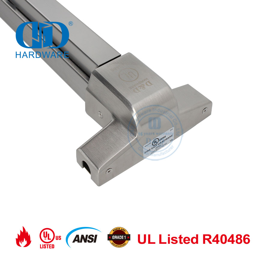 UL Door Hardware Vertical Rod Fire Rated Exit Touch Bar-DDPD006-SSS
