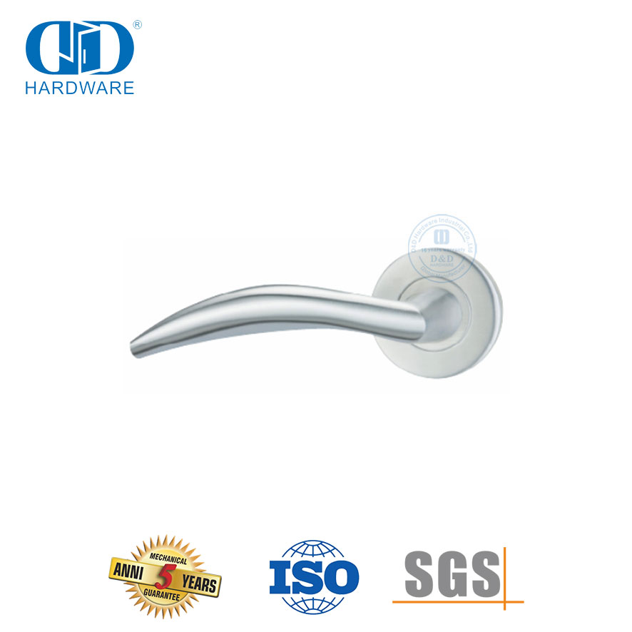 Stainless Steel Europe Type Privacy Internal Door Solid Lever Handle-DDSH007-SSS