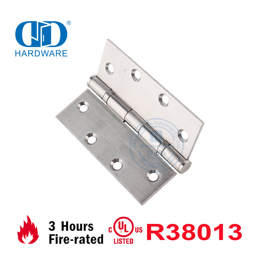 High Safety Fire Rated UL Square Corner Mortise Door Hinge -DDSS005-FR-5x4x3.4mm