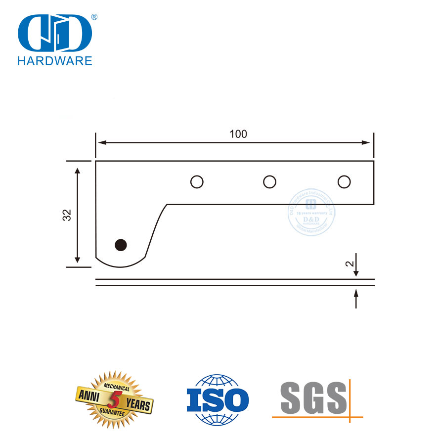 Good Quality Stainless Steel Rotating 90 Degree Pivot Door Hinge Hardware-DDSS051