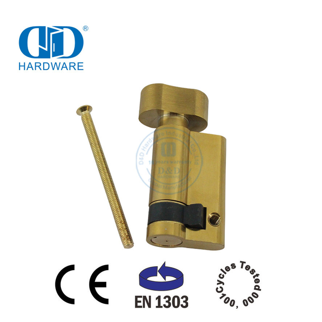 EN 1303 Certification Half Cylinder with Thumb Turn for Mortise Lock-DDLC009-45mm-SB