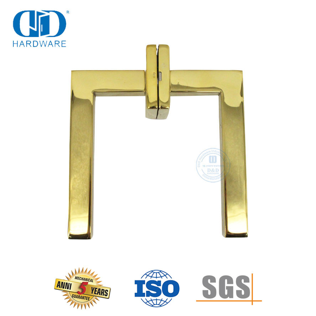 Polished Brass PVD Finish Golden Lever Handles for Commercial Building-DDTH019-PB-PVD