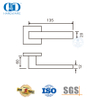 Passage Hallway Door Hardware Satin Finish Square Lever Handles-DDTH020-SSS