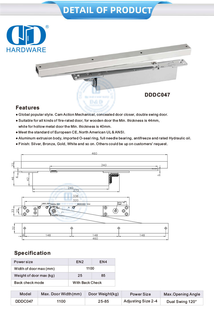 concealed door closer