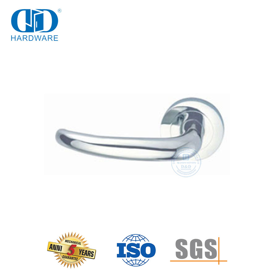 Stainless Steel Lever Handle Hollow Tube Entry Front Door Handle-DDTH033-SSS