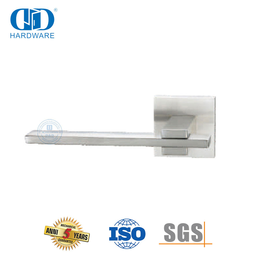 Stainless Steel Silver Outdoor Door Handle Lever for Metal Door-DDTH047-SSS
